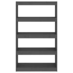 Bibliothèque/Séparateur de pièce Gris 80x30x135,5 cm Pin massif – Image 3