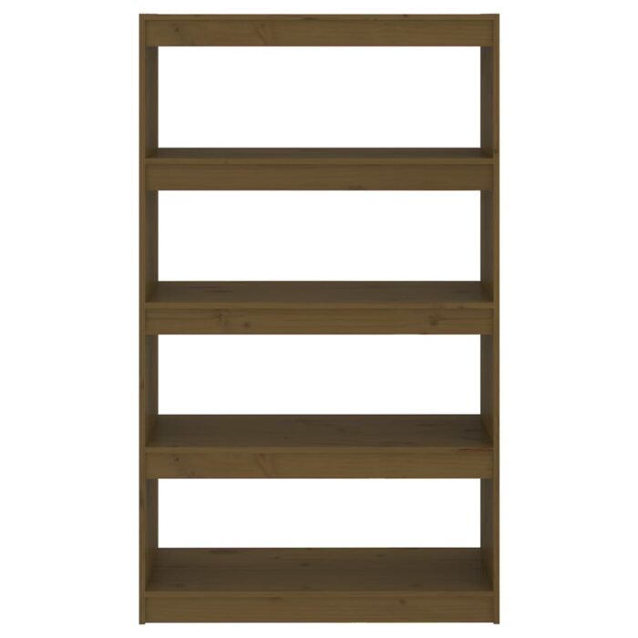 Bibliothèque/Séparateur de pièce Marron miel 80x30x135,5 cm Pin – Image 3