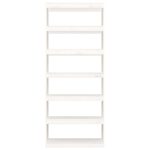 Bibliothèque/Séparateur de pièce Blanc 80x30x199,5cm Pin massif – Image 3