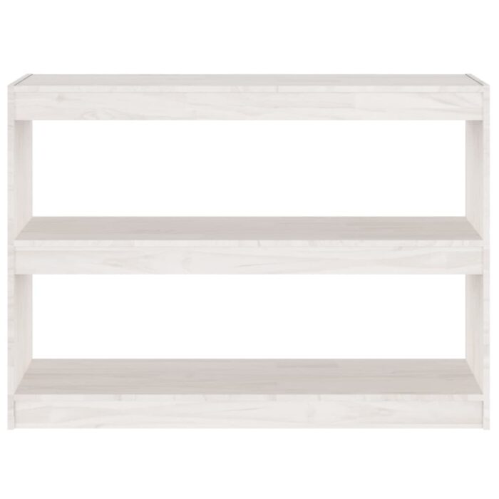 Bibliothèque/Séparateur de pièce Blanc 100x30x71,5cm Pin massif – Image 4