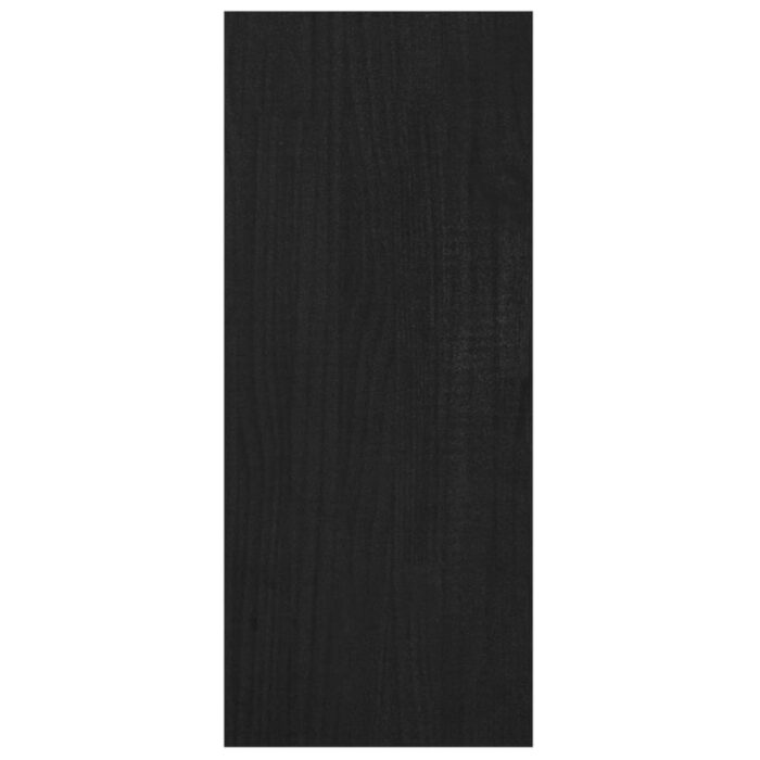Bibliothèque/Séparateur de pièce Noir 100x30x71,5 cm Pin massif – Image 5