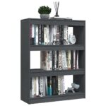 Bibliothèque/Séparateur de pièce Gris 100x30x103 cm Pin massif – Image 2