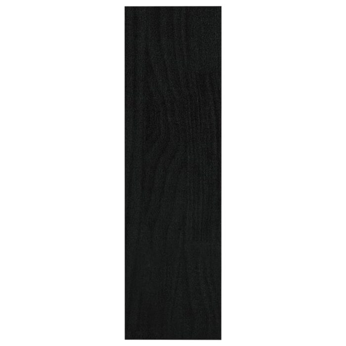 Bibliothèque/Séparateur de pièce Noir 100x30x103 cm Pin massif – Image 5