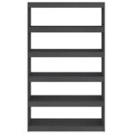 Bibliothèque/Séparateur de pièce Gris 100x30x167,5cm Pin massif – Image 4