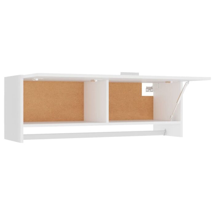Garde-robe blanc 100x32,5x35 cm bois d'ingénierie – Image 4