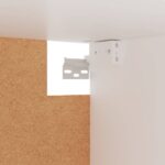 Garde-robe blanc 100x32,5x35 cm bois d'ingénierie – Image 5