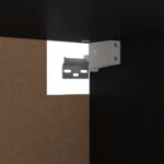 Garde-robe noir 100x32,5x35 cm bois d'ingénierie – Image 5
