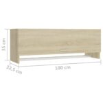 Garde-robe chêne sonoma 100x32,5x35 cm bois d'ingénierie – Image 6