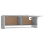 Garde-robe gris béton 100x32,5x35 cm bois d'ingénierie – Image 4