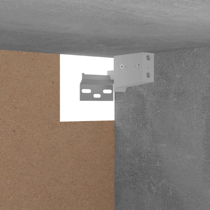 Garde-robe gris béton 100x32,5x35 cm bois d'ingénierie – Image 5