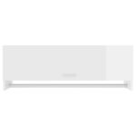 Garde-robe blanc brillant 100x32,5x35 cm bois d'ingénierie – Image 2