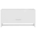 Garde-robe blanc 70x32,5x35 cm bois d'ingénierie – Image 3