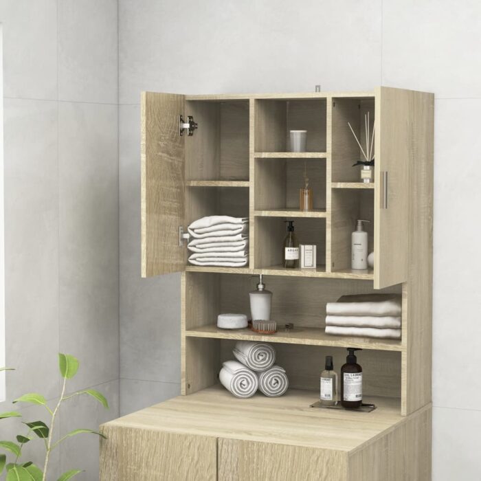 Meuble pour machine à laver Chêne sonoma 70,5x25,5x90 cm – Image 2
