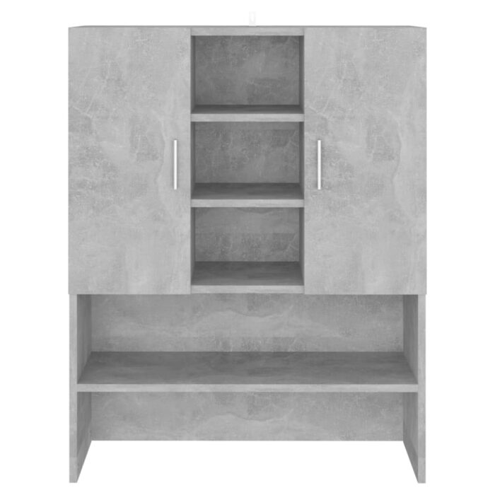 Meuble pour machine à laver Gris béton 70,5x25,5x90 cm – Image 3
