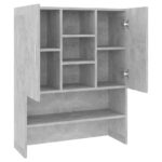 Meuble pour machine à laver Gris béton 70,5x25,5x90 cm – Image 5