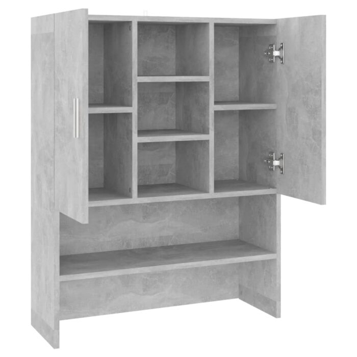 Meuble pour machine à laver Gris béton 70,5x25,5x90 cm – Image 5