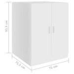 Meuble pour machine à laver Blanc 71x71,5x91,5 cm – Image 6