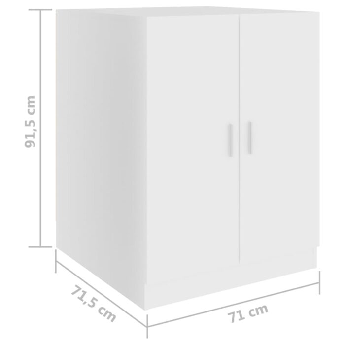 Meuble pour machine à laver Blanc 71x71,5x91,5 cm – Image 6