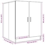 Meuble pour machine à laver Blanc 71x71,5x91,5 cm – Image 8