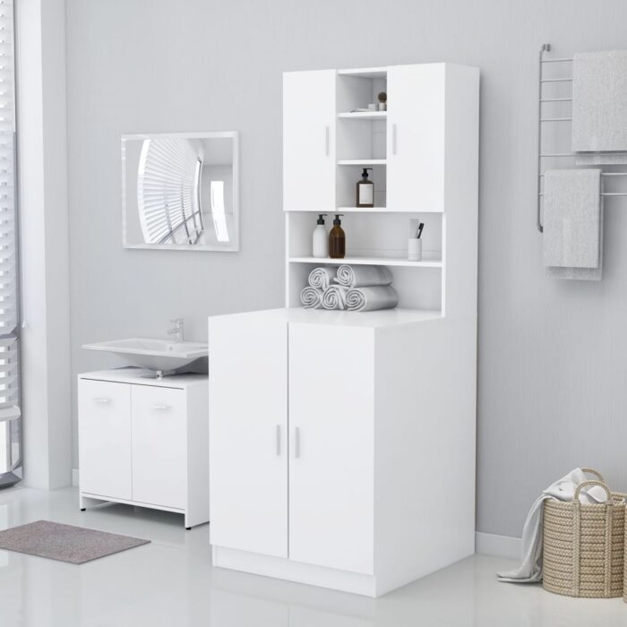 Meuble pour machine à laver Blanc 71x71,5x91,5 cm – Image 1