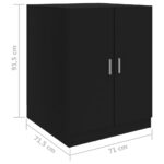 Meuble pour machine à laver Noir 71x71,5x91,5 cm – Image 6