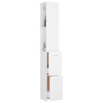 Armoire de salle de bain blanc 25x26,5x170 cm bois d'ingénierie – Image 5