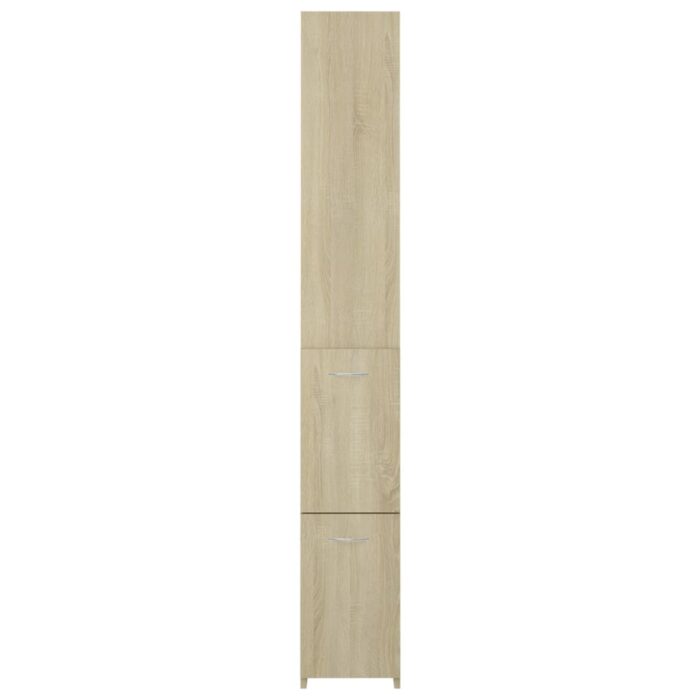 Armoire salle de bain chêne sonoma 25x26,5x170 cm – Image 2