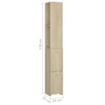 Armoire salle de bain chêne sonoma 25x26,5x170 cm – Image 6