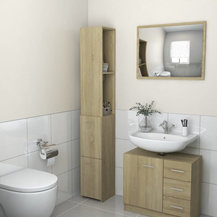 VXL8720286609729_m_en_hd_1.jpg Armoire salle de bain chêne sonoma 25x26,5x170 cm – Image 1