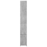 Armoire de bain gris béton 25x26,5x170 cm bois d'ingénierie – Image 2