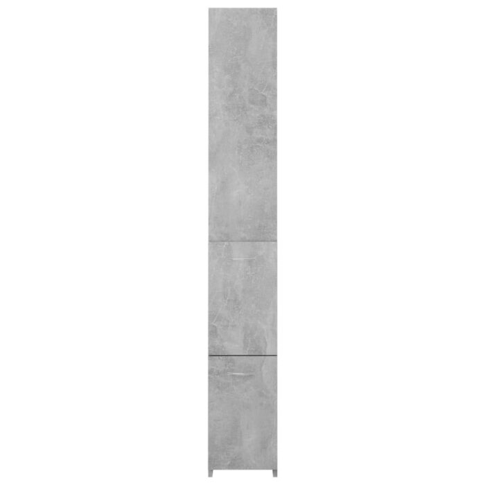 Armoire de bain gris béton 25x26,5x170 cm bois d'ingénierie – Image 2