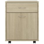 Armoire à roulettes Chêne sonoma 45x38x54 cm Bois d’ingénierie – Image 3