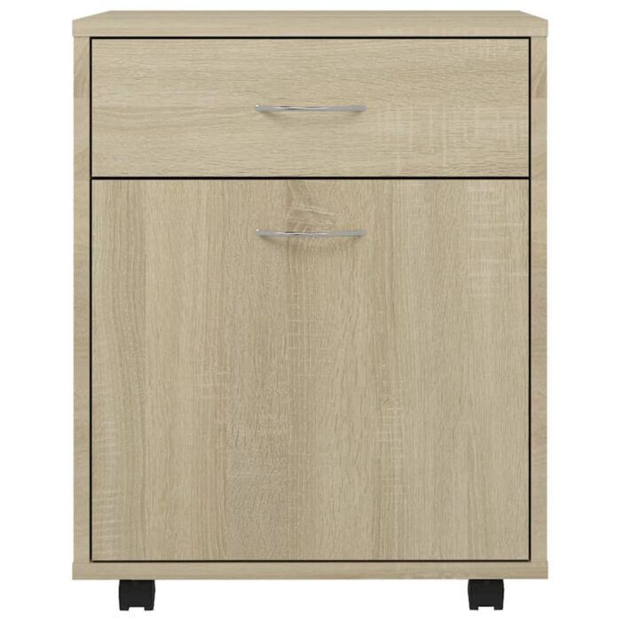 Armoire à roulettes Chêne sonoma 45x38x54 cm Bois d’ingénierie – Image 3