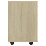 Armoire à roulettes Chêne sonoma 45x38x54 cm Bois d’ingénierie – Image 4