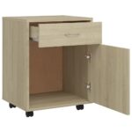 Armoire à roulettes Chêne sonoma 45x38x54 cm Bois d’ingénierie – Image 5