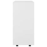 Armoire à roulettes Blanc 60x35x75 cm Bois d’ingénierie – Image 6