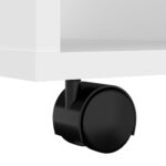 Armoire à roulettes Blanc 60x35x75 cm Bois d’ingénierie – Image 7