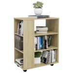 Armoire à roulettes Chêne Sonoma 60x35x75 cm Bois d’ingénierie – Image 3
