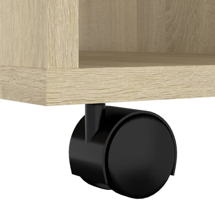 Armoire à roulettes Chêne Sonoma 60x35x75 cm Bois d’ingénierie – Image 7