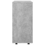 Armoire à roulettes Gris béton 60x35x75 cm Bois d’ingénierie – Image 6