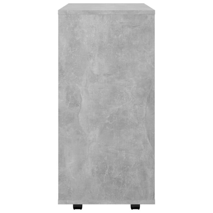Armoire à roulettes Gris béton 60x35x75 cm Bois d’ingénierie – Image 6