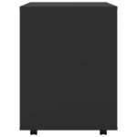 Armoire à roulettes Noir 60x53x72 cm Bois d’ingénierie – Image 5