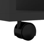 Armoire à roulettes Noir 60x53x72 cm Bois d’ingénierie – Image 6