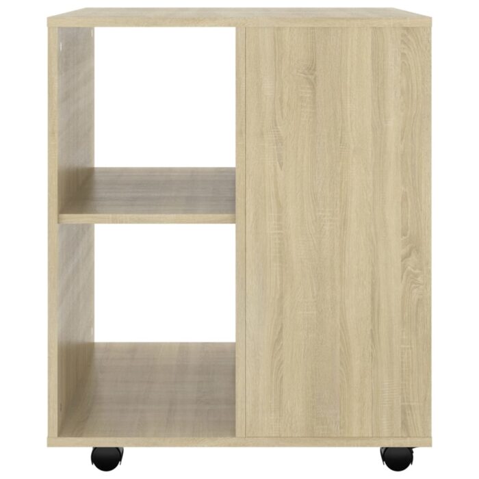 Armoire à roulettes Chêne Sonoma 60x53x72 cm Aggloméré – Image 3