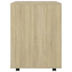 Armoire à roulettes Chêne Sonoma 60x53x72 cm Aggloméré – Image 5