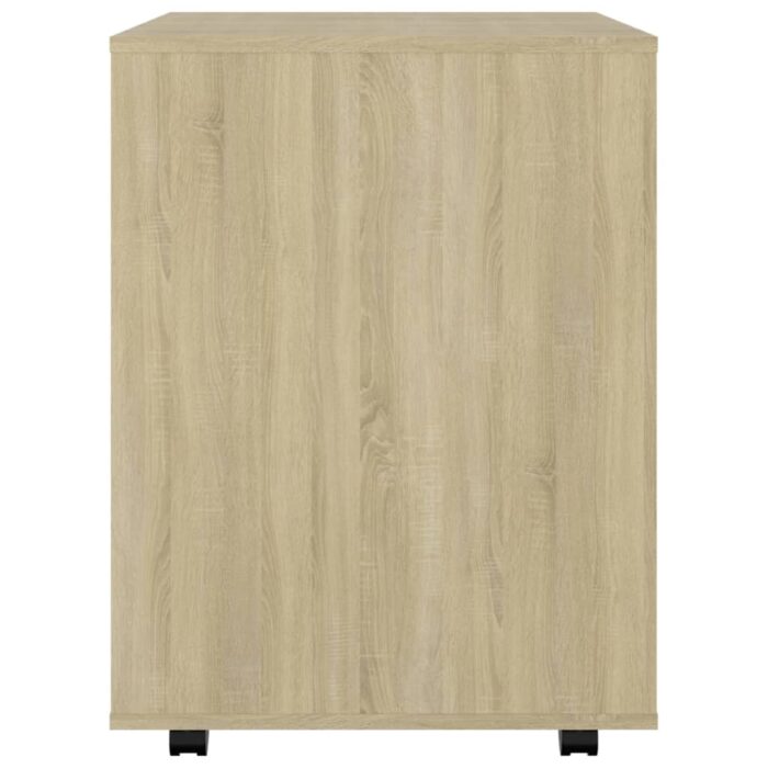 Armoire à roulettes Chêne Sonoma 60x53x72 cm Aggloméré – Image 5