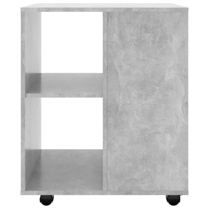 Armoire à roulettes Gris béton 60x53x72 cm Aggloméré – Image 3