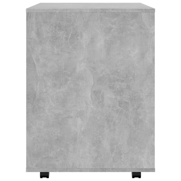 Armoire à roulettes Gris béton 60x53x72 cm Aggloméré – Image 5