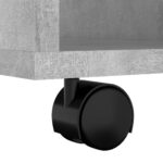 Armoire à roulettes Gris béton 60x53x72 cm Aggloméré – Image 6