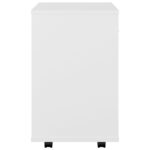 Armoire à roulettes Blanc 46x36x59 cm Bois d'ingénierie – Image 4